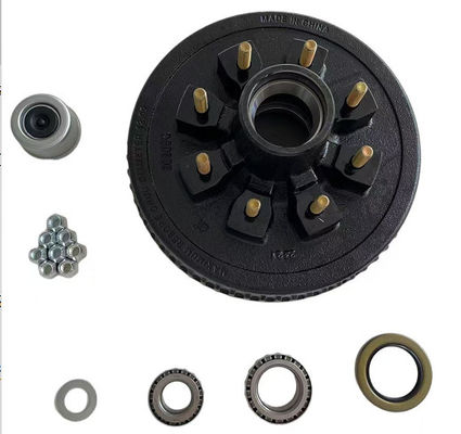 8 On 6 1/2" Brake Drum Kit Trailer Brake Drums For 7000lb Axles